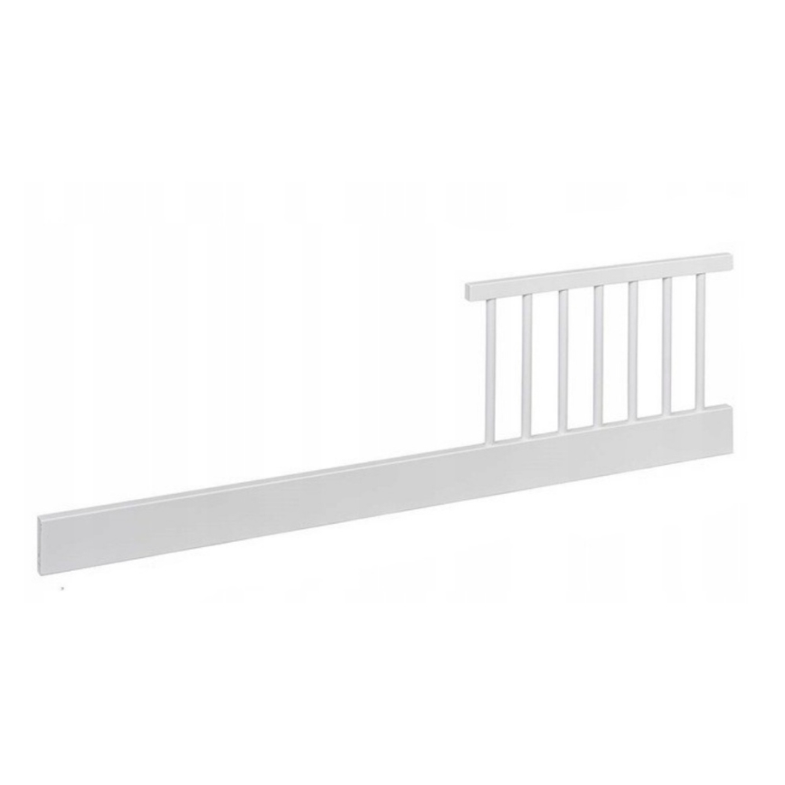 PETITE&MARS - Pătuț pentru copii NELA BEECH 120x60 cm alb/fag + barieră de protecție
