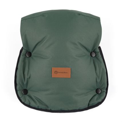 PETITE&MARS - Set sac 4 în 1 COMFY pentru copii + mănuși tip mufă pentru cărucior FURRY Khaki