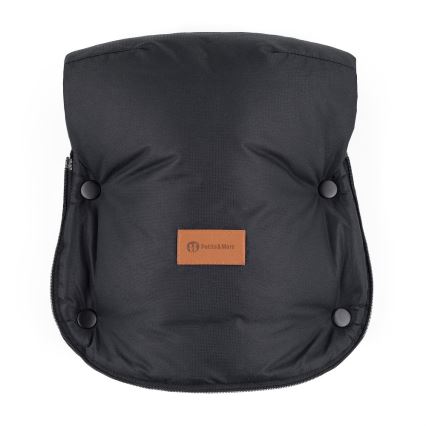 PETITE&MARS - SET Sac de dormit pentru copii 4în1 ARCTIC + mânuși pentru cărucior FURRY Forever Black
