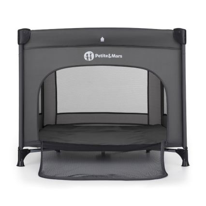 PETITE&MARS - Tarc pliant de călătorie pentru copii NOOK Urban Charcoal Grey
