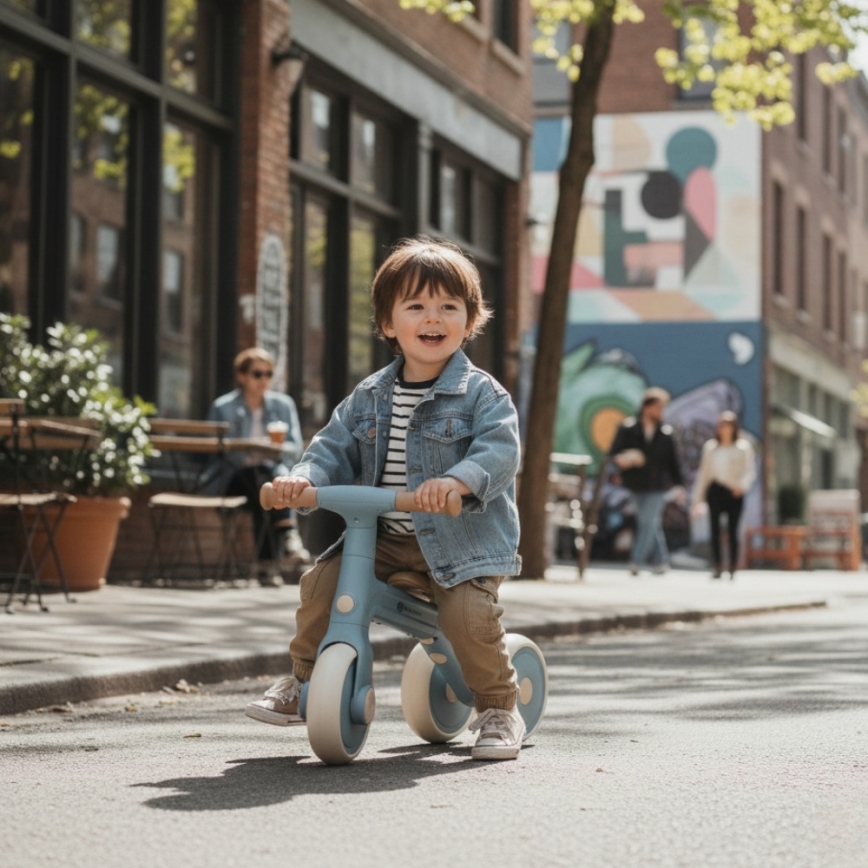 PETITE&MARS - Tricicletă 3 în 1 BINGO Stering Blue pentru copii