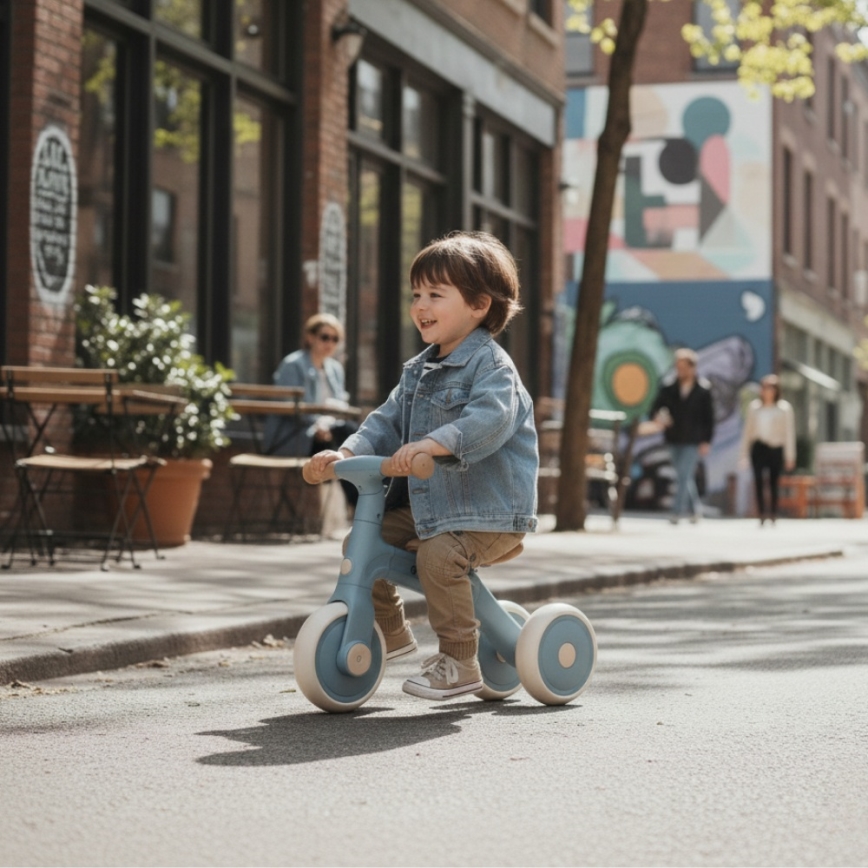 PETITE&MARS - Tricicletă 3 în 1 BINGO Stering Blue pentru copii