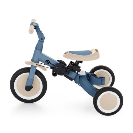 PETITE&MARS - Tricicletă 5-în-1 pentru copii TURBO PLUS Albastru Ocean