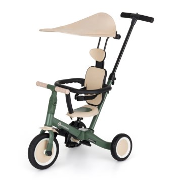 PETITE&MARS - Tricicletă 5 în 1 pentru copii TURBO PLUS, Verde Misty