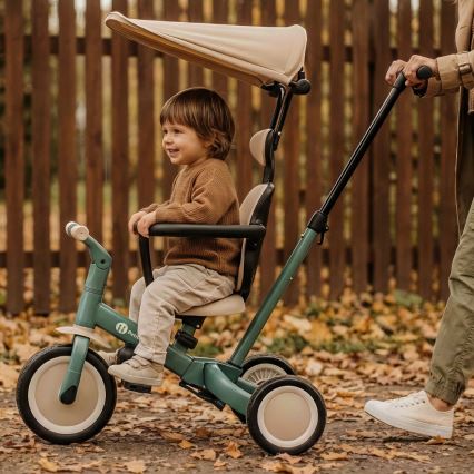 PETITE&MARS - Tricicletă multifuncțională 5 în 1 TURBO PLUS, Verde Misty