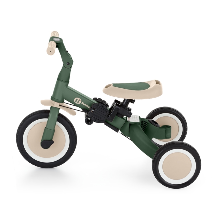 PETITE&MARS - Tricicletă multifuncțională 5 în 1 TURBO PLUS, Verde Misty