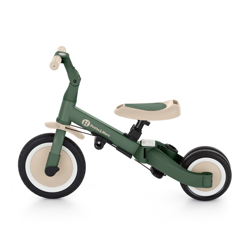 PETITE&MARS - Tricicletă multifuncțională 5 în 1 TURBO PLUS, Verde Misty