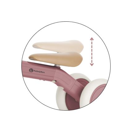 PETITE&MARS - Tricicletă pentru copii 3 în 1 BINGO Roz pudrat