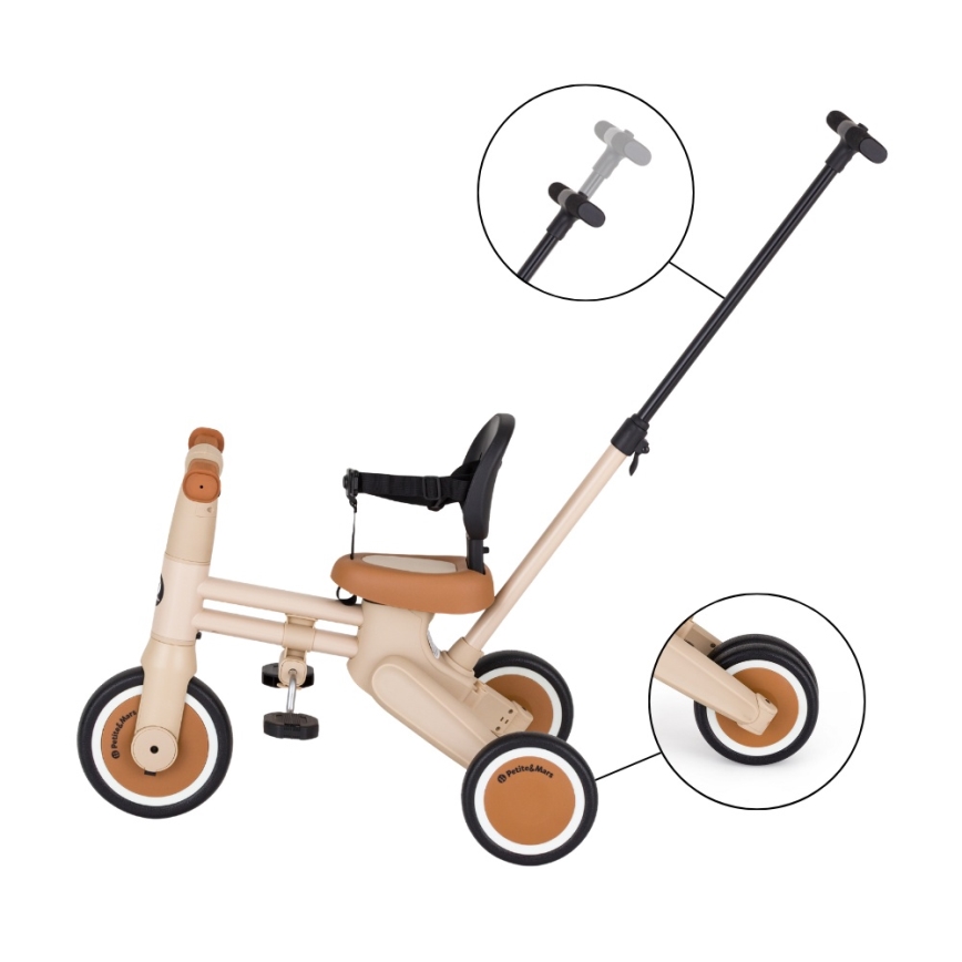PETITE&MARS - Tricicletă pentru copii 4 în 1 DRIFT Desert Sand