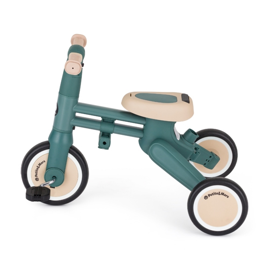 PETITE&MARS - Tricicletă pentru copii 4 în 1 DRIFT Misty Green