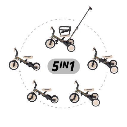 PETITE&MARS - Tricicletă pentru copii 5 în 1 TURBO LIMITED City Beat