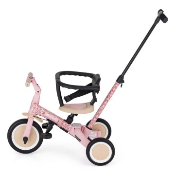 PETITE&MARS - Tricicletă pentru copii 5 în 1 TURBO LIMITED Rosy Wilderness