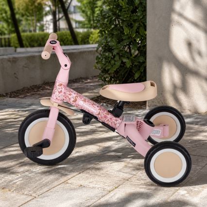 PETITE&MARS - Tricicletă pentru copii 5 în 1 TURBO LIMITED Rosy Wilderness