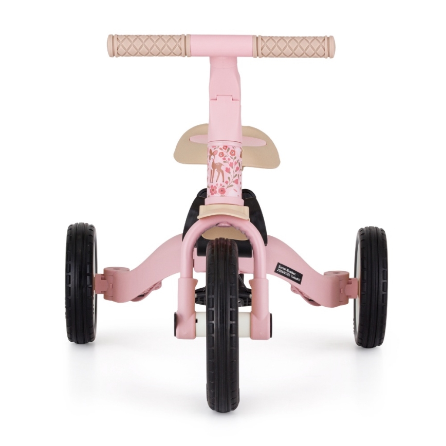 PETITE&MARS - Tricicletă pentru copii 5 în 1 TURBO LIMITED Rosy Wilderness