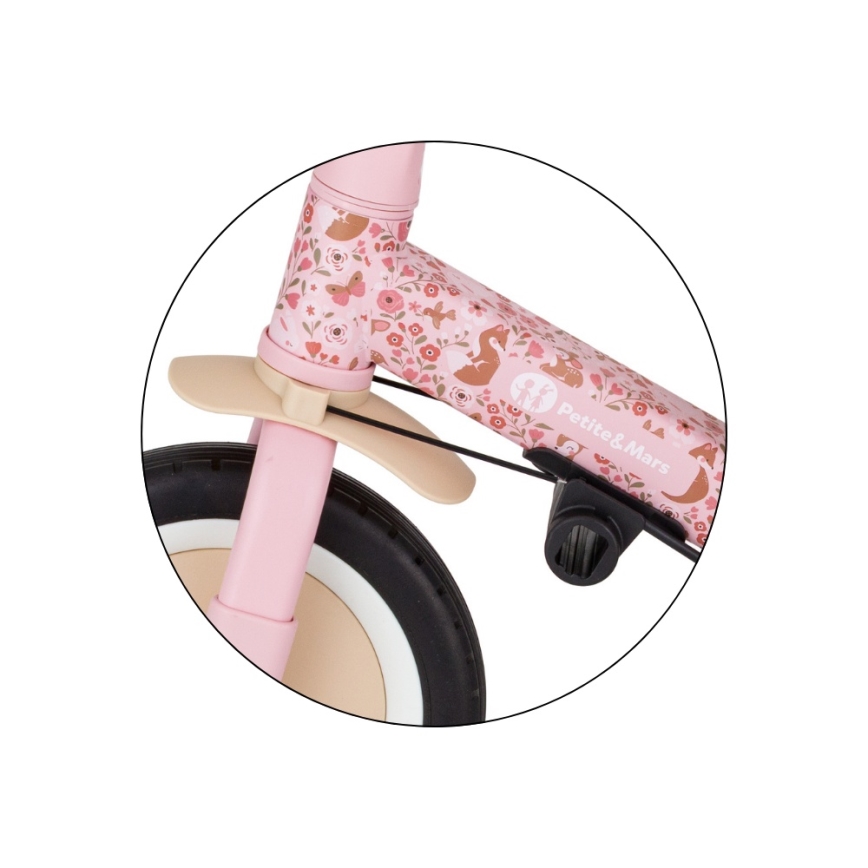 PETITE&MARS - Tricicletă pentru copii 5 în 1 TURBO LIMITED Rosy Wilderness