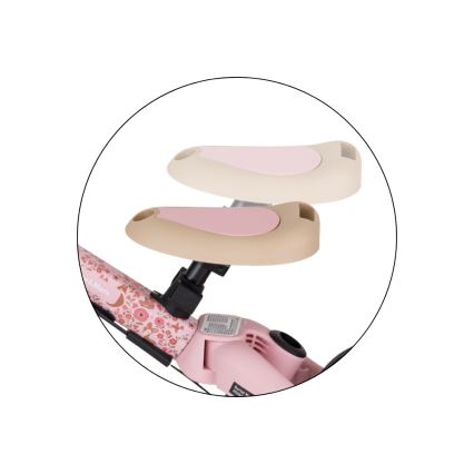 PETITE&MARS - Tricicletă pentru copii 5 în 1 TURBO LIMITED Rosy Wilderness