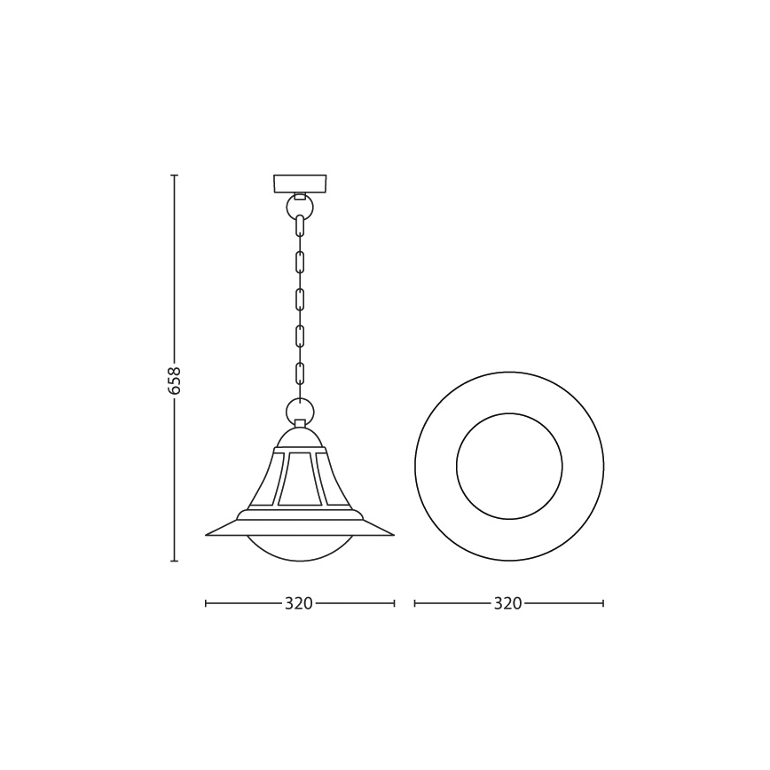 Philips 15216/42/16 - Lustră MYGARDEN PROVENCE 1xE27/23W/230V