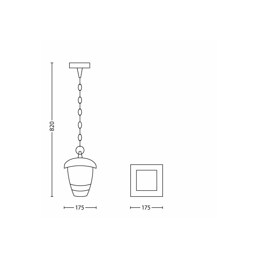 Philips -  Lustra 1xE27/60W/230V negru