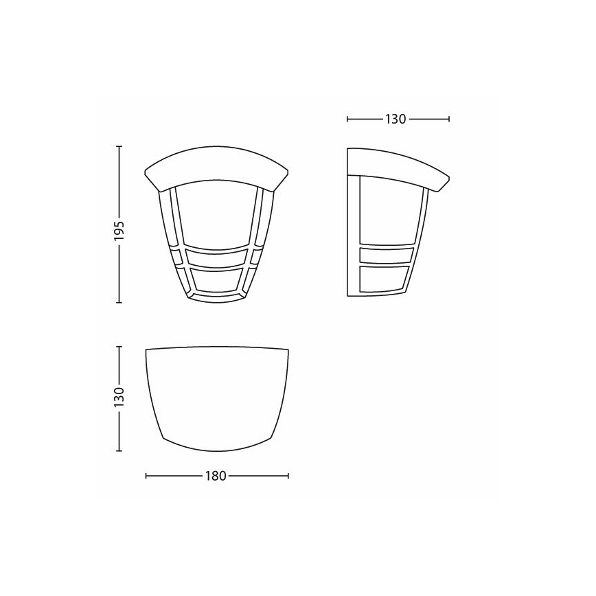 Philips - Corp de iluminat perete exterior 1xE27/60W/230V