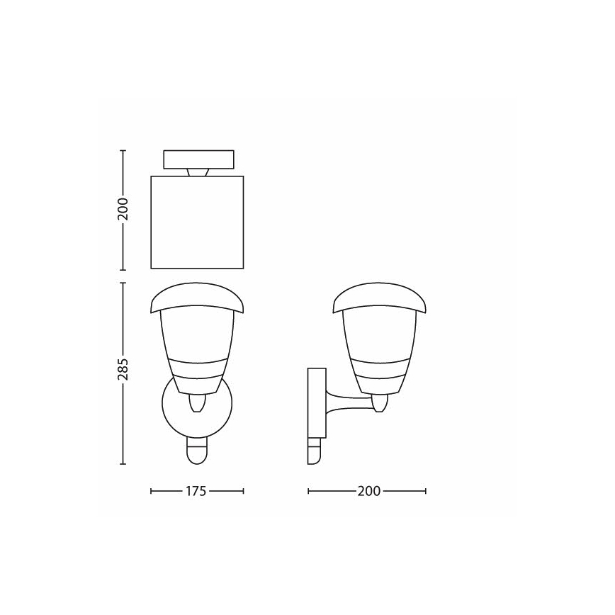 Philips - Corp de iluminat perete exterior senzor 1xE27/60W/230V