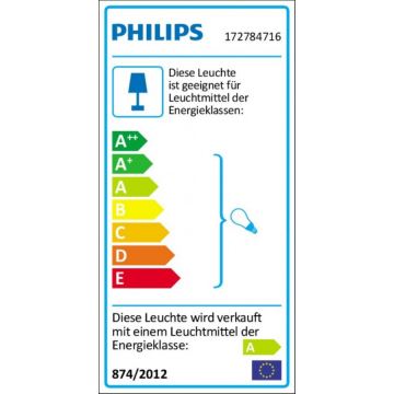 Philips 17278/47/16 - Corp de iluminat perete exterior senzor MYGARDEN DANDELION 2xE27/20W/230V