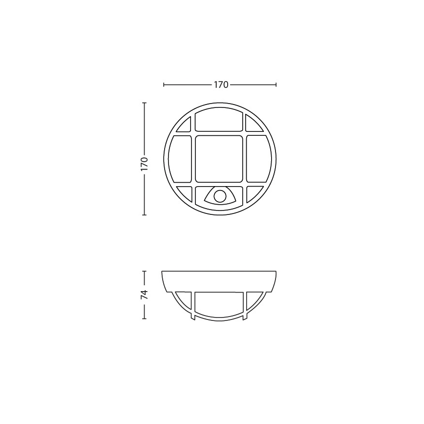 Philips 17319/30/16 - LED Corp de iluminat perete exterior senzor EAGLE 1xLED/3W/230V