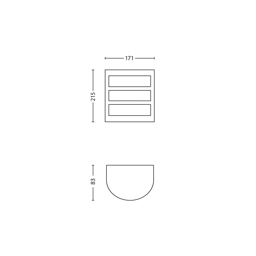 Philips 17323/47/16 - Corp de iluminat perete exterior MYGARDEN PYTHON 1xLED/6W/230V