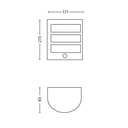 Philips - Lampă LED de exterior cu senzor/6W/230V IP44
