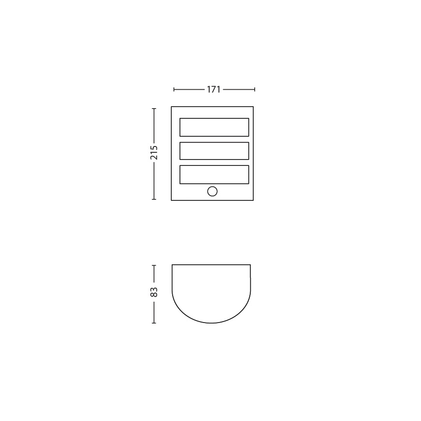 Philips - Lampă LED de exterior cu senzor/6W/230V IP44