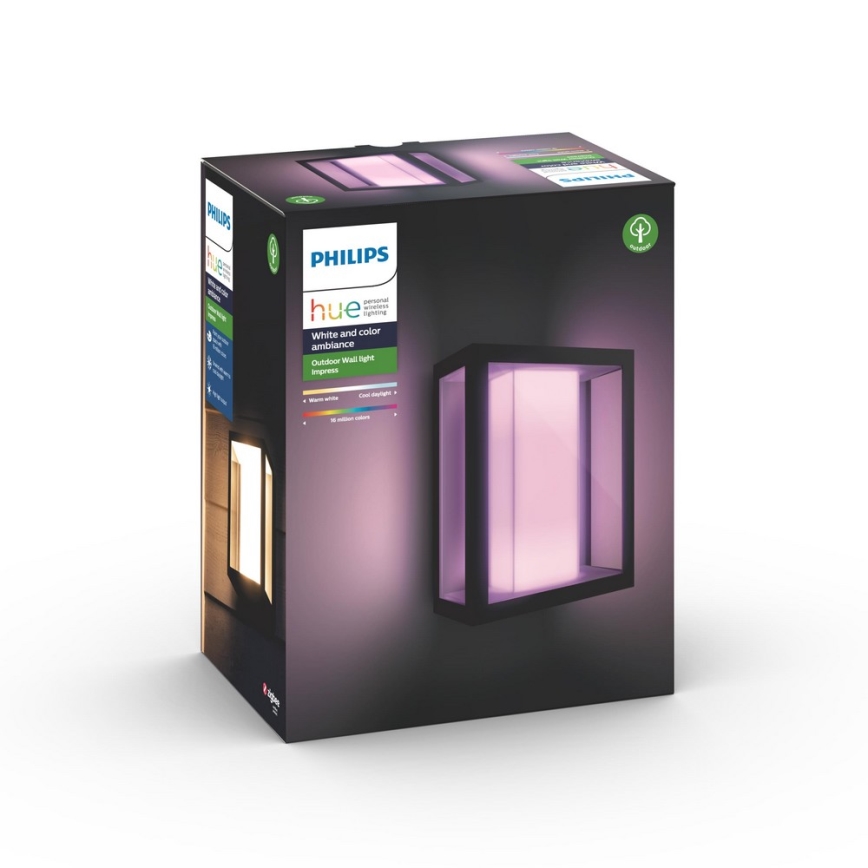 Philips 17430/30/P7 - LED RGB Aplică perete exterior HUE IMPRESS LED/8W/230V IP44