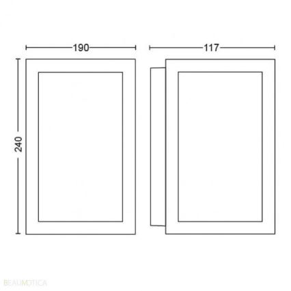 Philips 17430/30/P7 - LED RGB Aplică perete exterior HUE IMPRESS LED/8W/230V IP44
