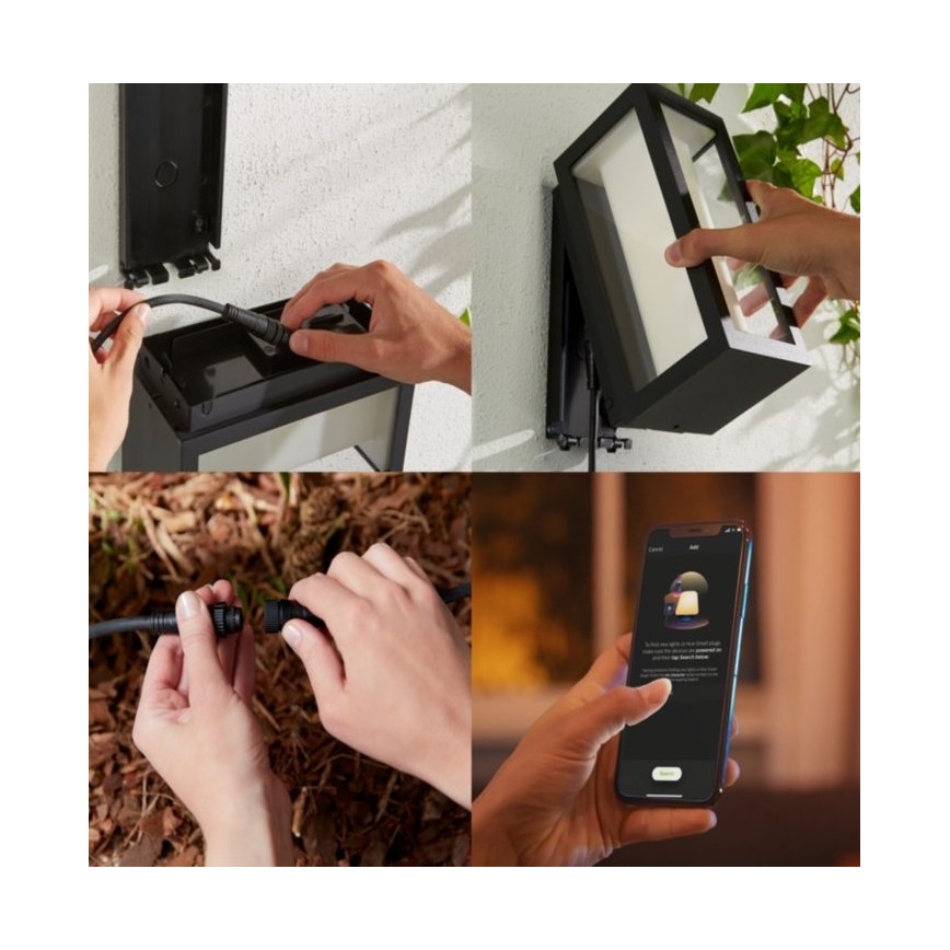 Philips - Lampă de perete LED RGBW reglabilă pentru exterior Hue IMPRESS 2xLED/8W/24V 2000-6500K IP44