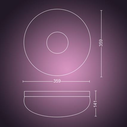 Philips 40905/31/P9 - LED Plafonieră HUE FLOURISH LED/32W/230V