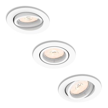Philips 50393/31/PN - Set 3x corpuri de iluminat încastrate DONEGAL, 1x GU10/5,5W/230V