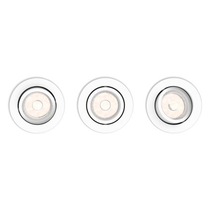 Philips 50393/31/PN - SET 3x Lampa incastrata DONEGAL 3xGU10/5,5W/230V