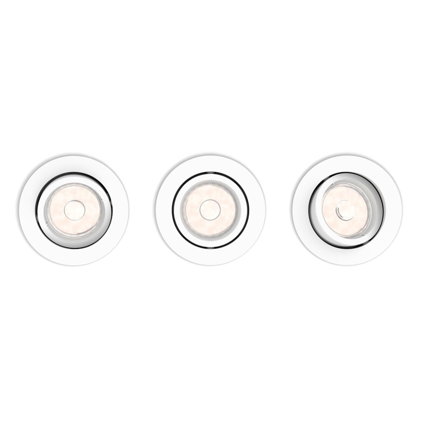 Philips 50393/31/PN - SET 3x Lampa incastrata DONEGAL 3xGU10/5,5W/230V