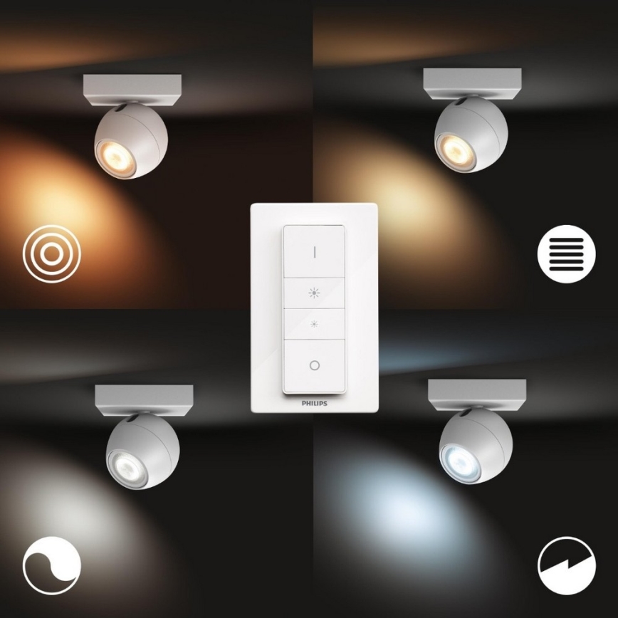Philips - Spot LED dimabil Hue BUCKRAM 1xGU10/5W/230V cu telecomandă