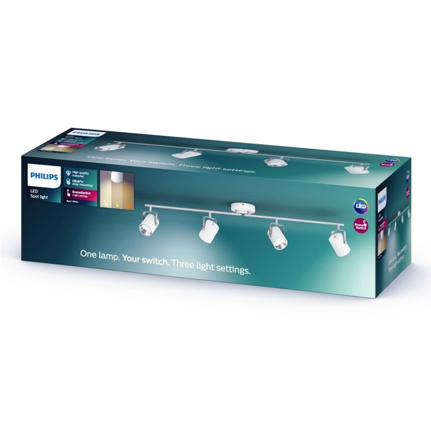 Philips - Spot LED cu 4xLED/4,3W/230V 2200/2500/2700K