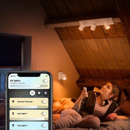 Philips - Lampă LED cu intensitate reglabilă Hue RUNNER 1xGU10/5W/230V + telecomandă