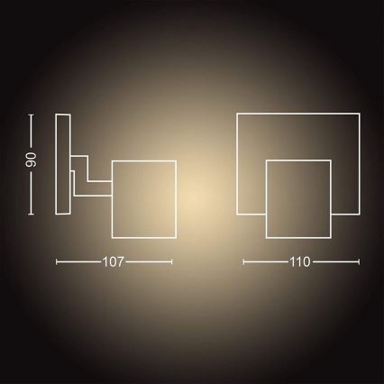 Philips - Lampă LED cu intensitate reglabilă Hue RUNNER 1xGU10/5W/230V + telecomandă