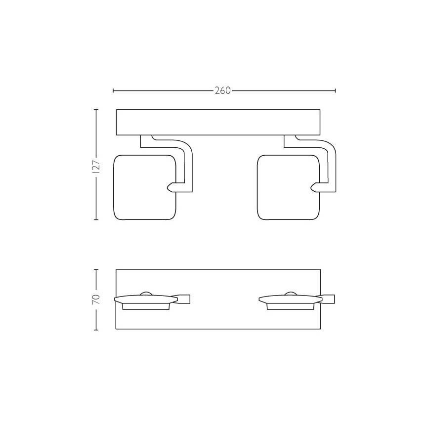 Philips 53192/48/P0 - Spot LED MILLENNIUM 2xLED/4,5W/230V
