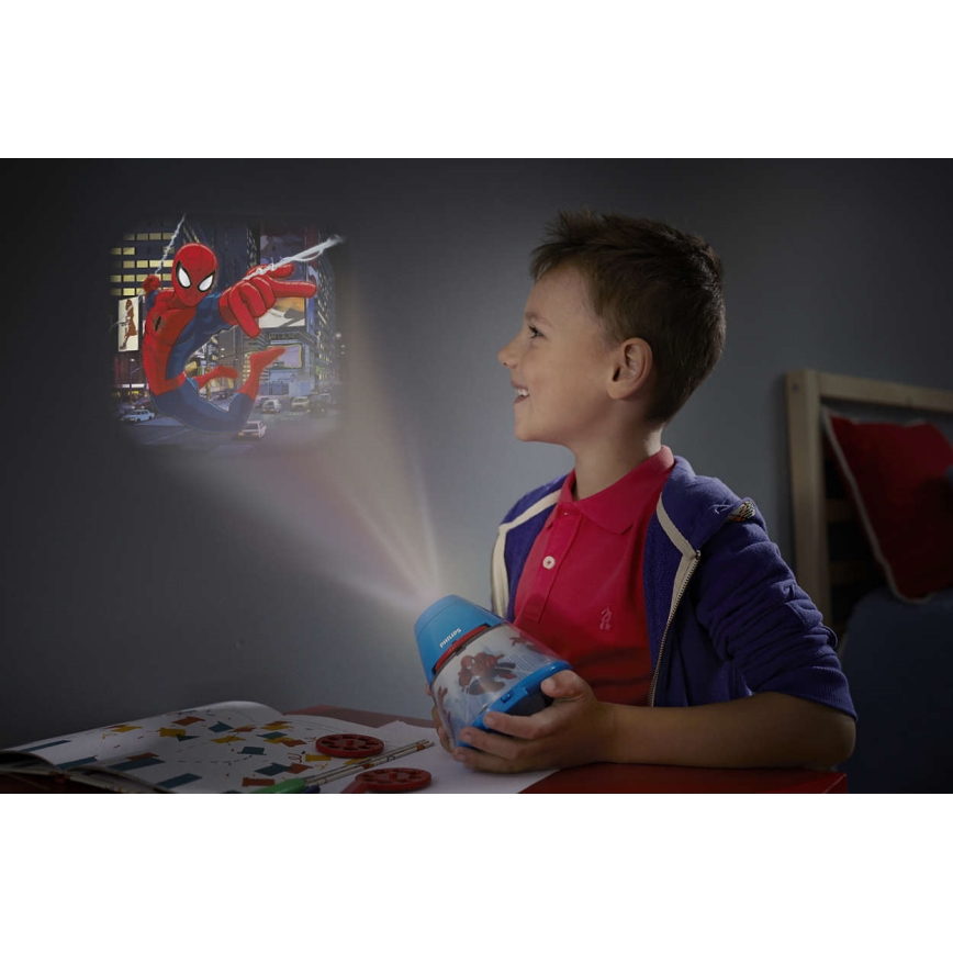 Philips 71769/40/16 - Proiector LED copii MARVEL SPIDER MAN LED/0