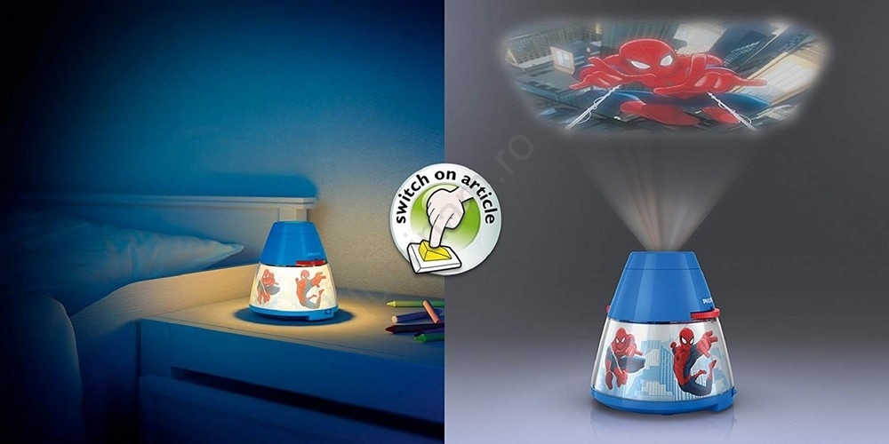 Philips 71769/40/16 - Proiector LED copii MARVEL SPIDER MAN LED/0