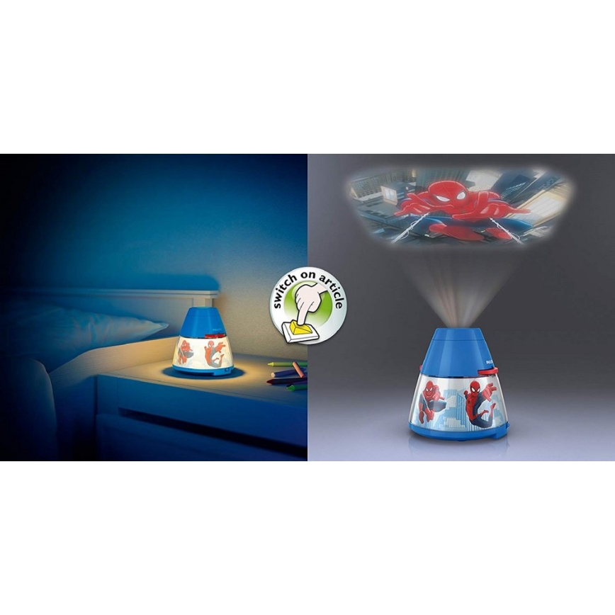 Philips 71769/40/16 - Proiector LED copii MARVEL SPIDER MAN LED/0