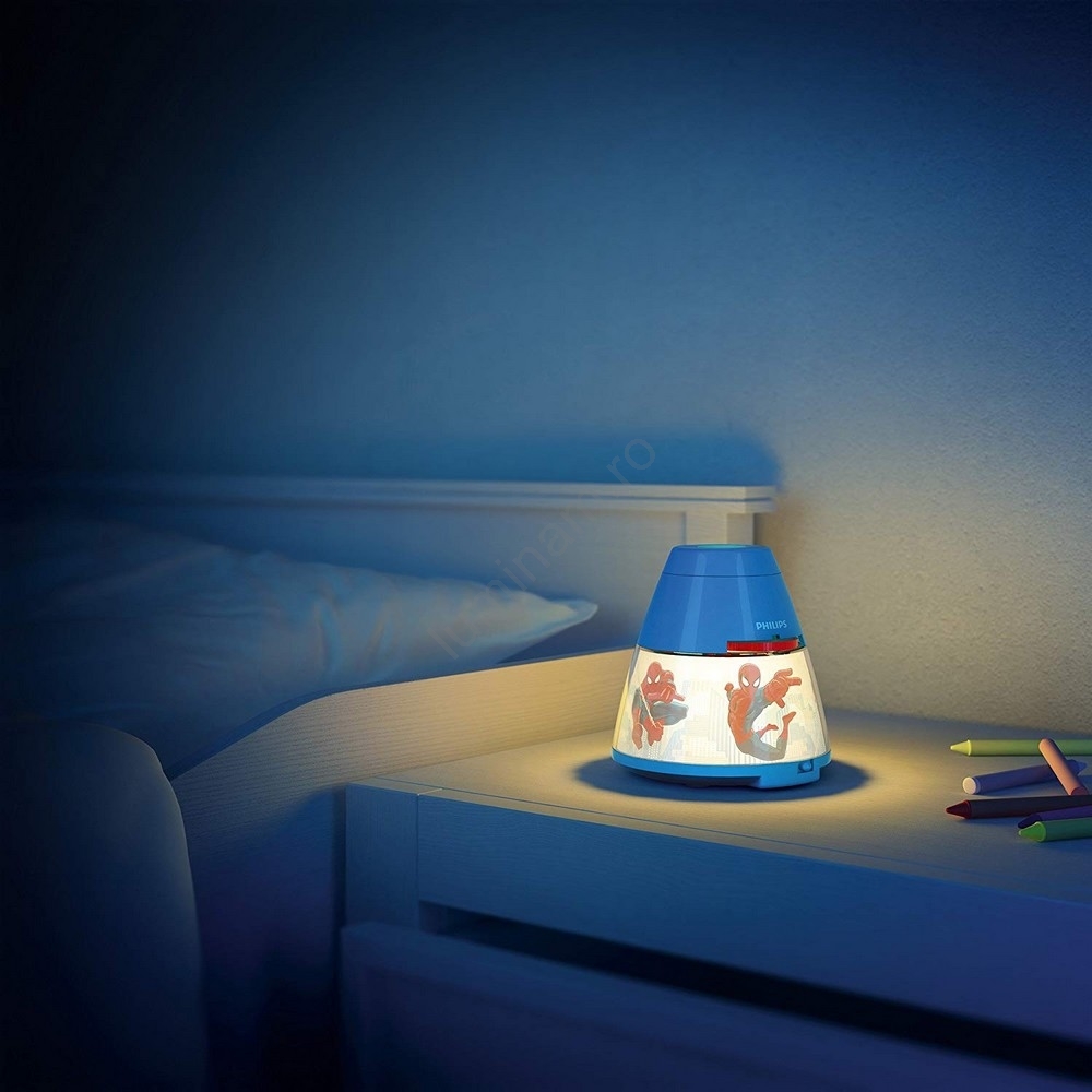 Philips 71769/40/16 - Proiector LED copii MARVEL SPIDER MAN LED/0