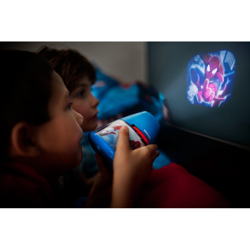 Philips 71769/40/16 - Proiector LED copii MARVEL SPIDER MAN LED/0