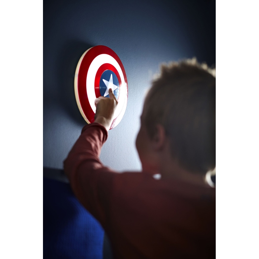 Philips 71940/32/P0 - Lampa copii LED AVENGERS CAPTAIN AMERICA 2xLED/0,2W/3V