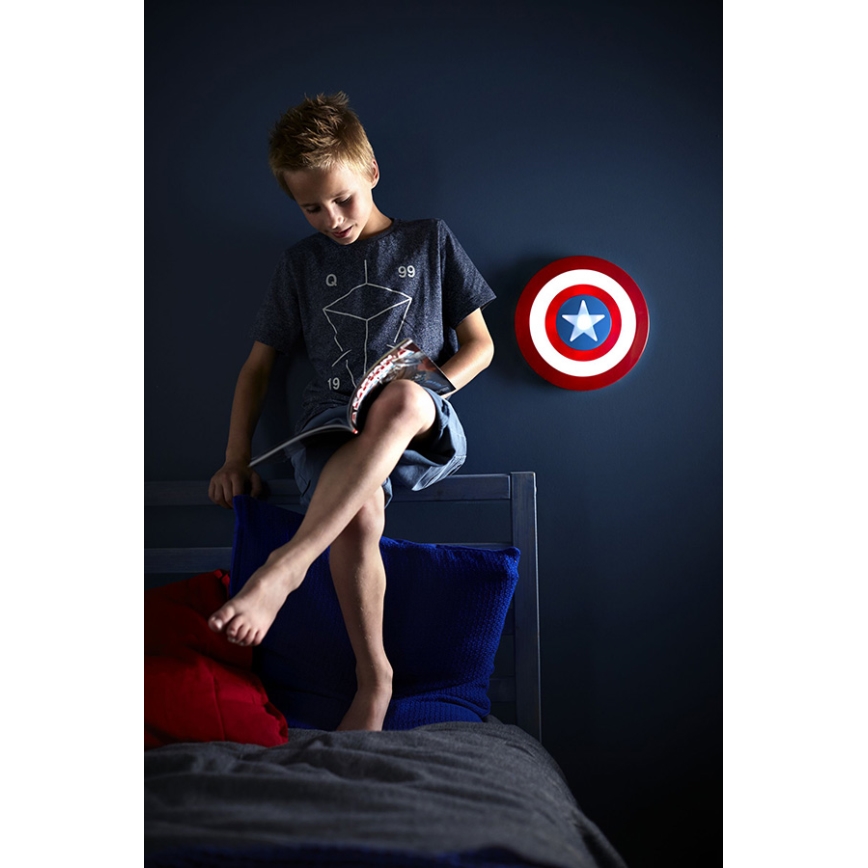 Philips 71940/32/P0 - Lampa copii LED AVENGERS CAPTAIN AMERICA 2xLED/0,2W/3V
