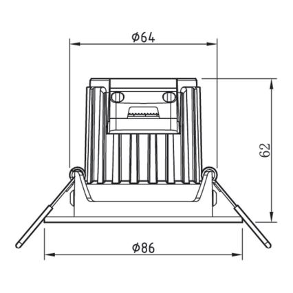 Philips - Lampă LED încastrabilă pentru baie, cu funcție de reglare a intensității luminoase ABROSA 1xLED/9W/230V IP44
