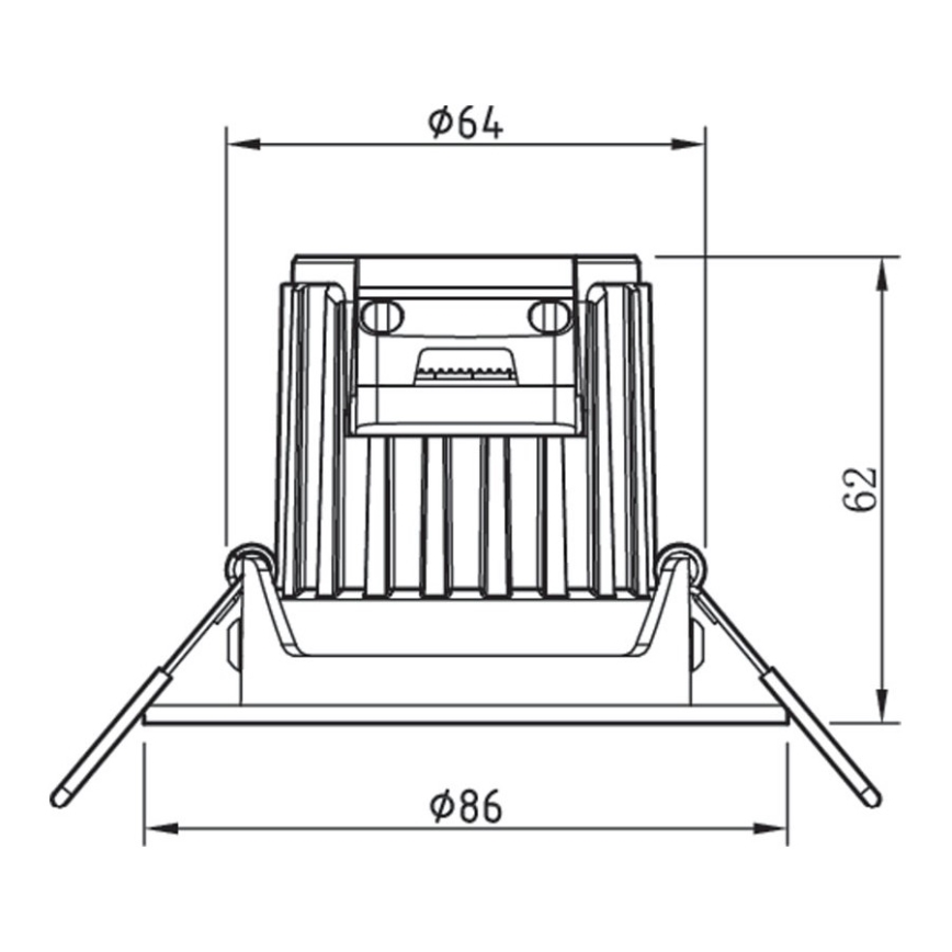 Philips - Lampă LED încastrabilă pentru baie, cu funcție de reglare a intensității luminoase ABROSA 1xLED/9W/230V IP44